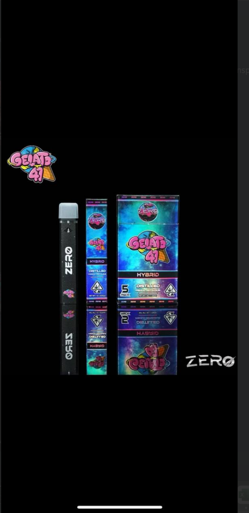 Zero Gravity Gelato 47 Disposable 5 Pack (HYBRID) - Zero Gravity 2G ...